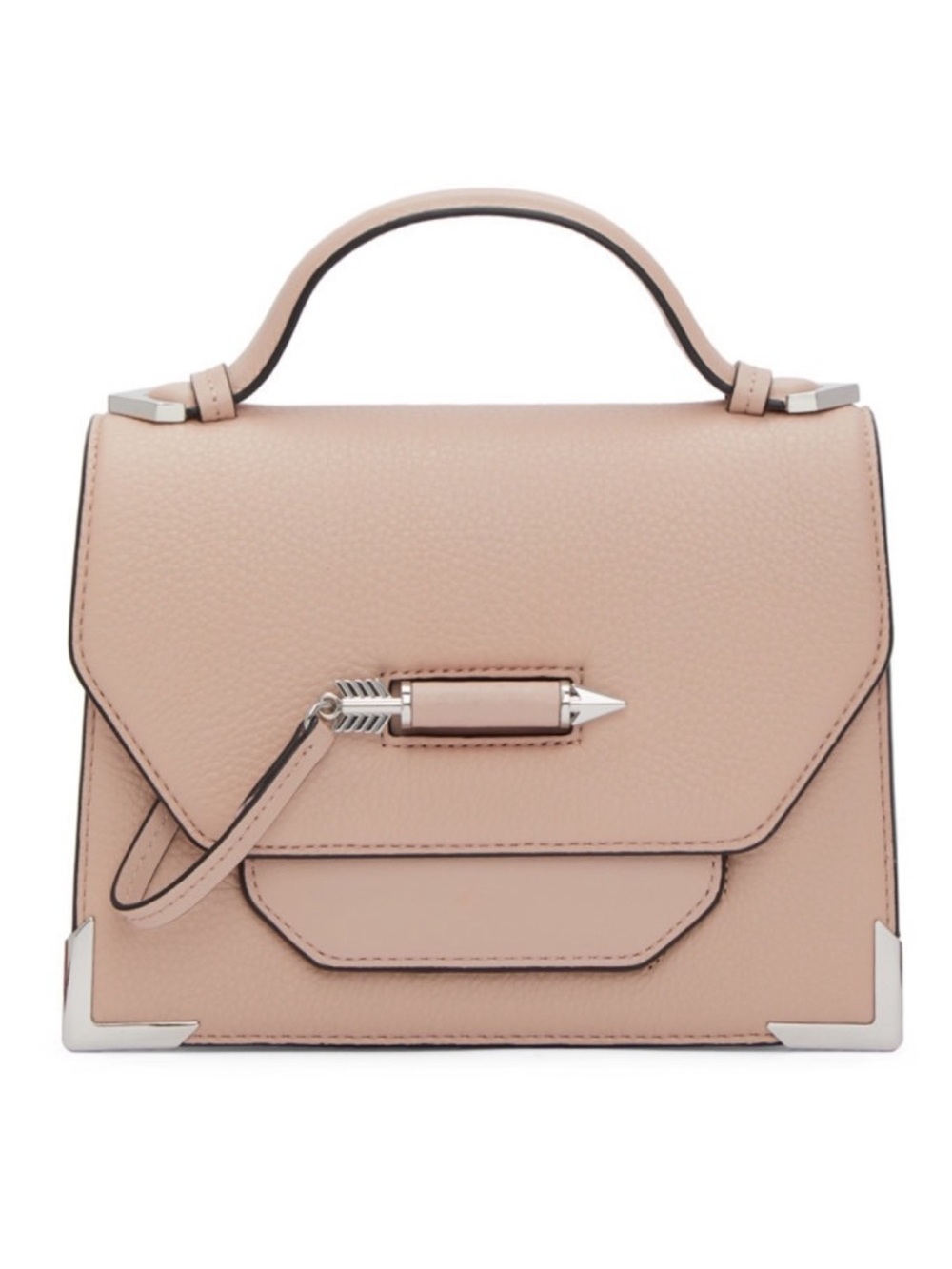 Mackage Blush Top-Handle Satchel with Silver Hardware